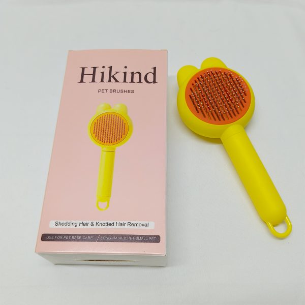 Hikind-Pet Brushes-Cat Hair Brush with Release Button for Indoor Cats, Cat Grooming Brush for Long or Short Hair Dogs, Cat Combs for Pet Massage Self-Cleaning Cat Hair Brush. - Image 2