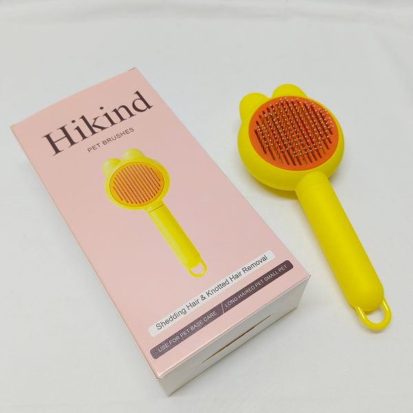 Hikind-Pet Brushes-Cat Hair Brush with Release Button for Indoor Cats, Cat Grooming Brush for Long or Short Hair Dogs, Cat Combs for Pet Massage Self-Cleaning Cat Hair Brush. - Image 3