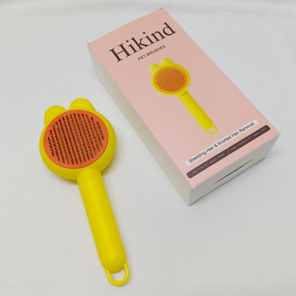 Hikind-Pet Brushes-Cat Hair Brush with Release Button for Indoor Cats, Cat Grooming Brush for Long or Short Hair Dogs, Cat Combs for Pet Massage Self-Cleaning Cat Hair Brush. - Image 4