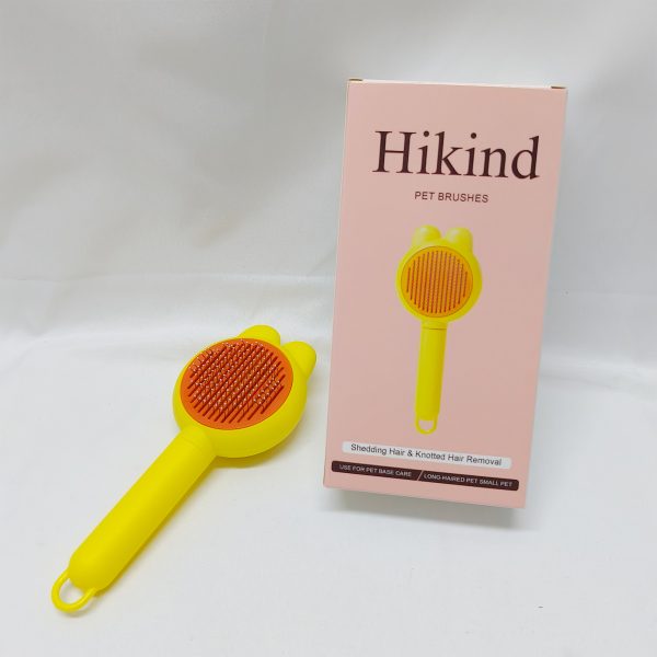 Hikind-Pet Brushes-Cat Hair Brush with Release Button for Indoor Cats, Cat Grooming Brush for Long or Short Hair Dogs, Cat Combs for Pet Massage Self-Cleaning Cat Hair Brush. - Image 5